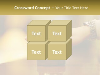 A Person's Hand Reaching Out To A Small Bell PowerPoint Template