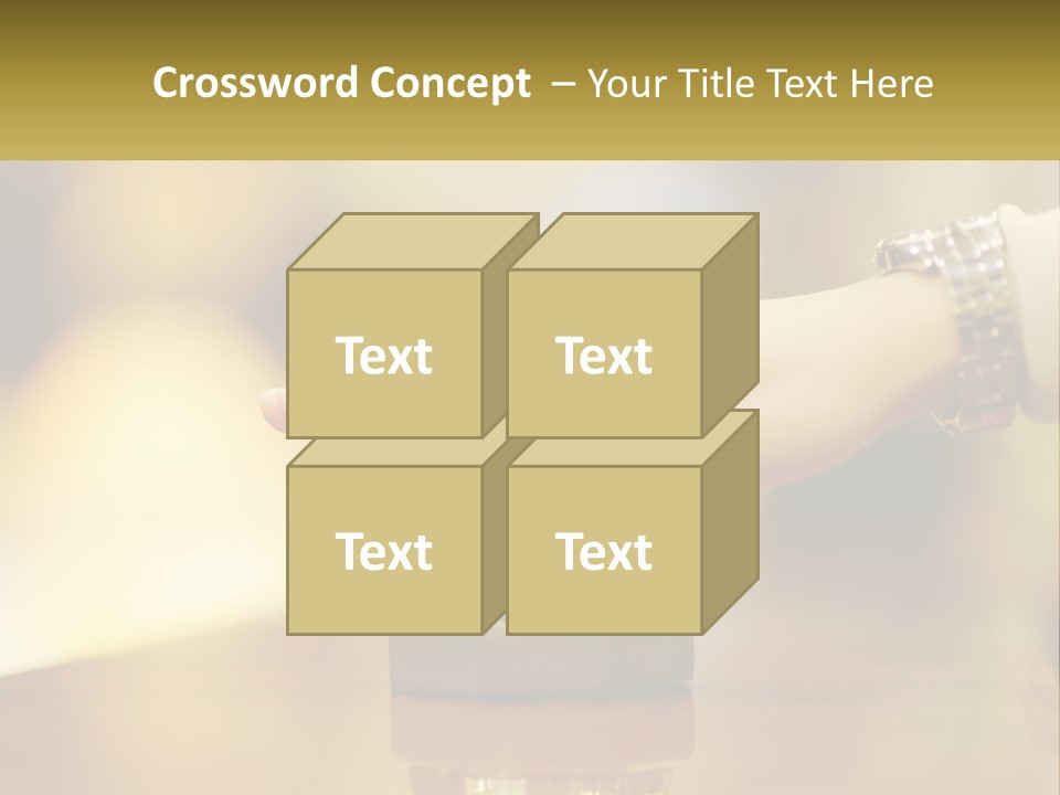 A Person's Hand Reaching Out To A Small Bell PowerPoint Template