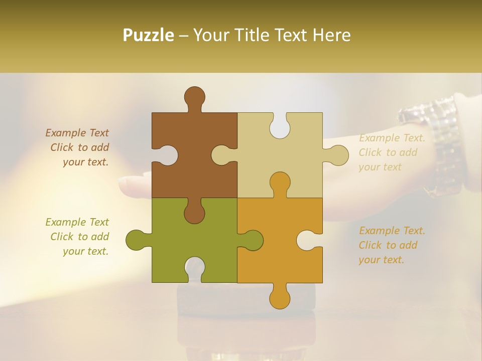 A Person's Hand Reaching Out To A Small Bell PowerPoint Template