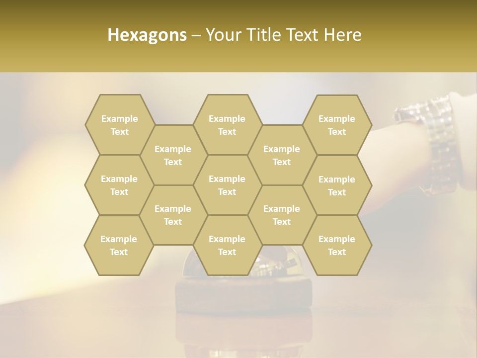 A Person's Hand Reaching Out To A Small Bell PowerPoint Template