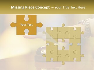 A Person's Hand Reaching Out To A Small Bell PowerPoint Template