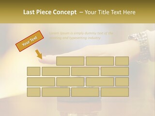 A Person's Hand Reaching Out To A Small Bell PowerPoint Template