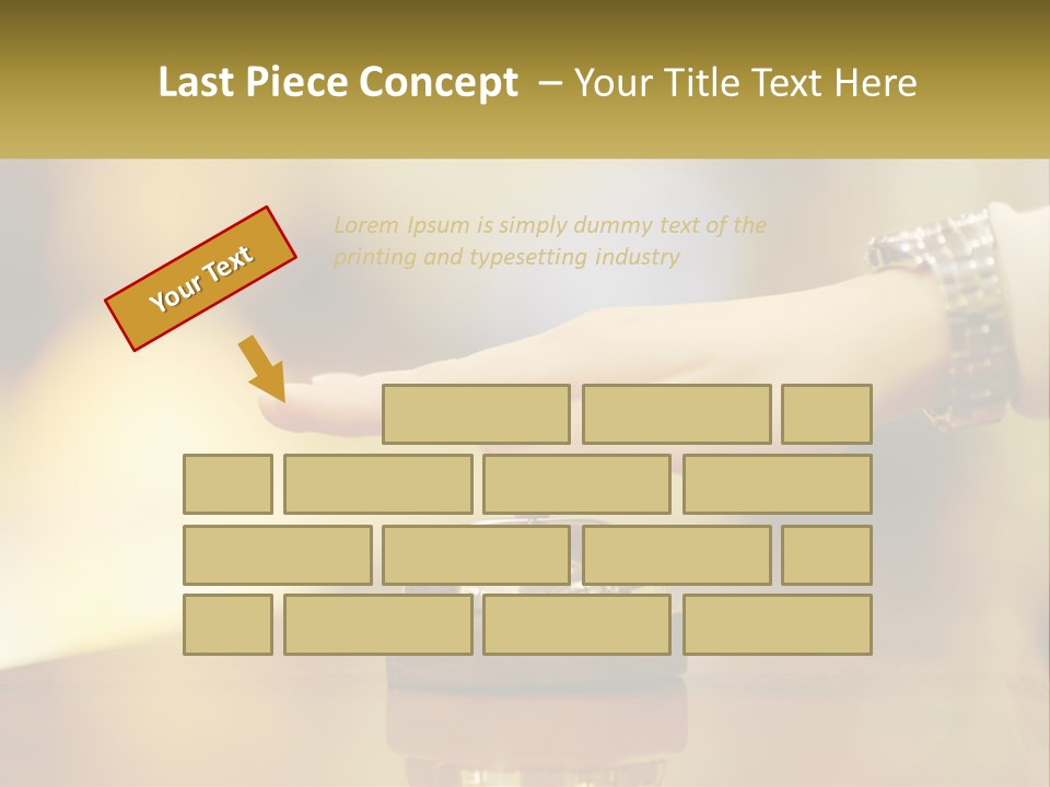 A Person's Hand Reaching Out To A Small Bell PowerPoint Template