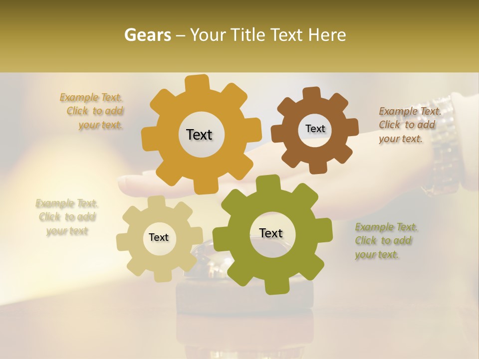 A Person's Hand Reaching Out To A Small Bell PowerPoint Template