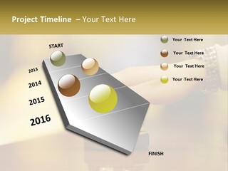 A Person's Hand Reaching Out To A Small Bell PowerPoint Template