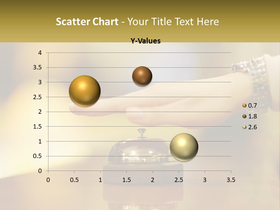 A Person's Hand Reaching Out To A Small Bell PowerPoint Template