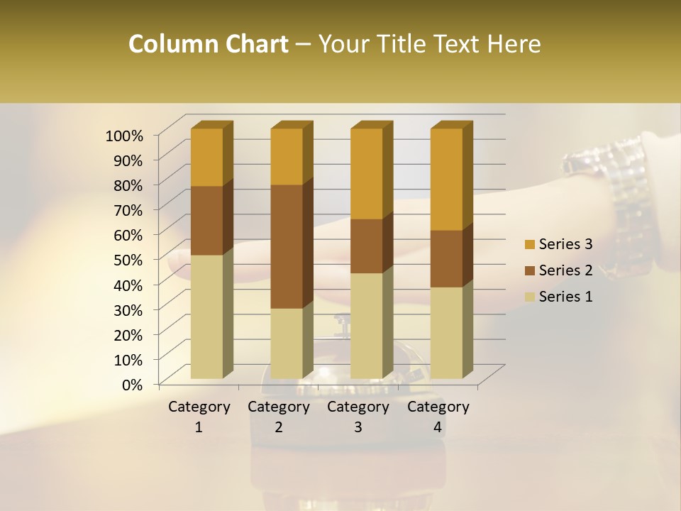 A Person's Hand Reaching Out To A Small Bell PowerPoint Template