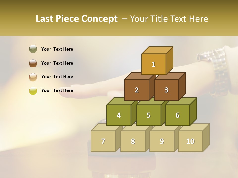 A Person's Hand Reaching Out To A Small Bell PowerPoint Template