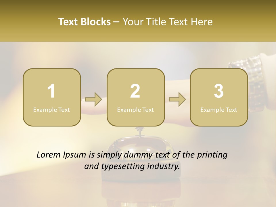 A Person's Hand Reaching Out To A Small Bell PowerPoint Template