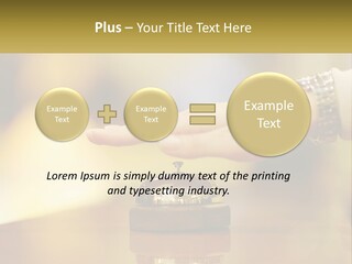 A Person's Hand Reaching Out To A Small Bell PowerPoint Template