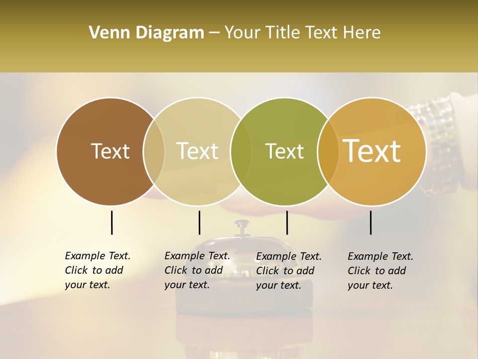 A Person's Hand Reaching Out To A Small Bell PowerPoint Template