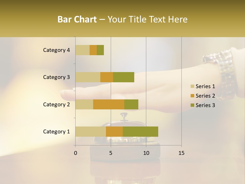 A Person's Hand Reaching Out To A Small Bell PowerPoint Template