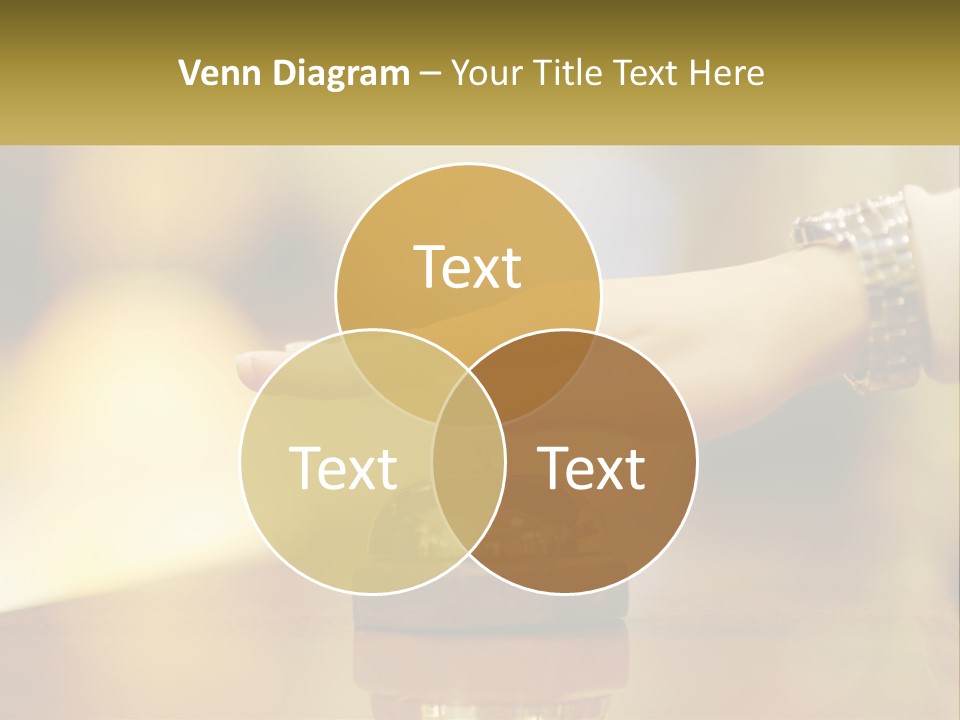 A Person's Hand Reaching Out To A Small Bell PowerPoint Template