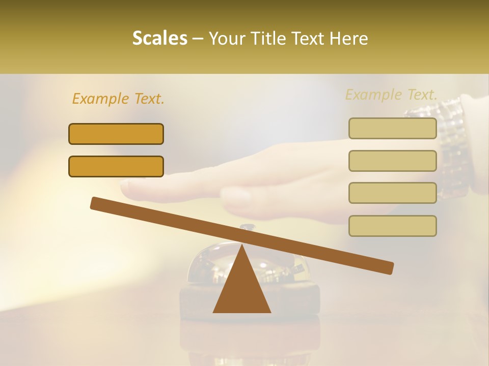 A Person's Hand Reaching Out To A Small Bell PowerPoint Template