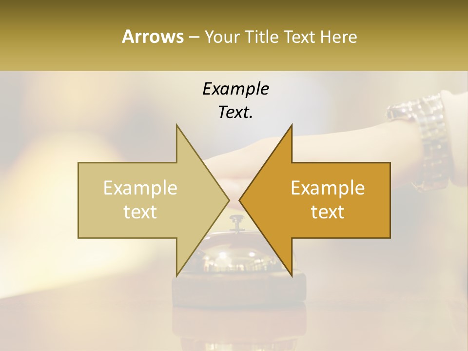 A Person's Hand Reaching Out To A Small Bell PowerPoint Template