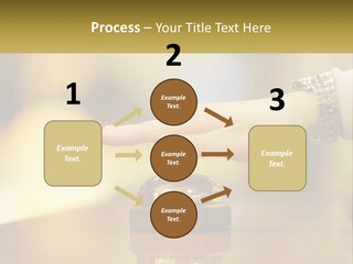A Person's Hand Reaching Out To A Small Bell PowerPoint Template