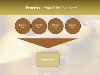 A Person's Hand Reaching Out To A Small Bell PowerPoint Template