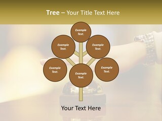 A Person's Hand Reaching Out To A Small Bell PowerPoint Template