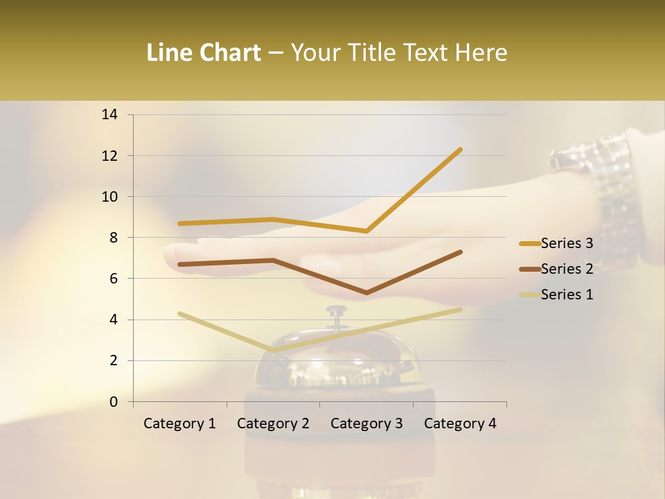 A Person's Hand Reaching Out To A Small Bell PowerPoint Template