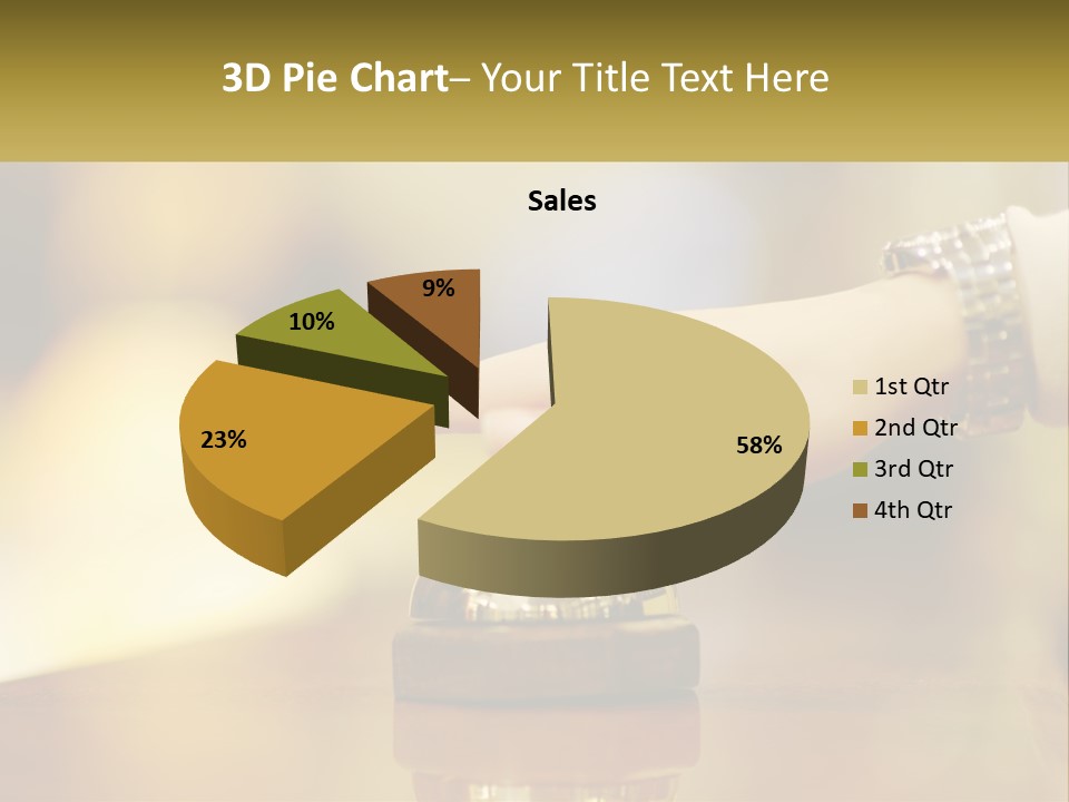 A Person's Hand Reaching Out To A Small Bell PowerPoint Template