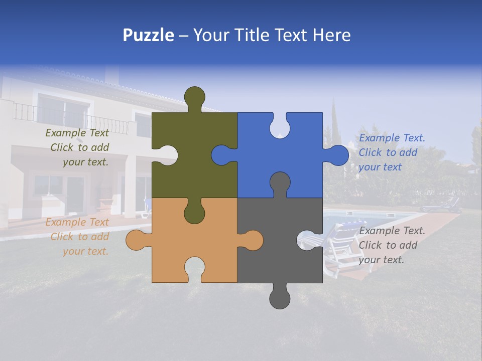 Swimming Pool At Home PowerPoint Template