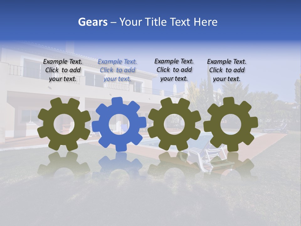 Swimming Pool At Home PowerPoint Template