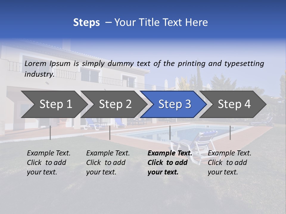 Swimming Pool At Home PowerPoint Template