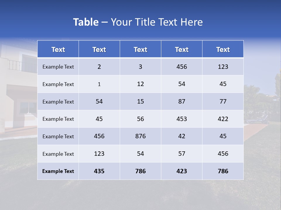 Swimming Pool At Home PowerPoint Template