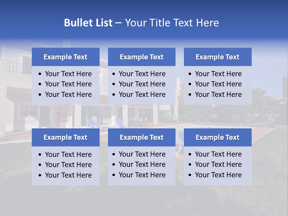 Swimming Pool At Home PowerPoint Template