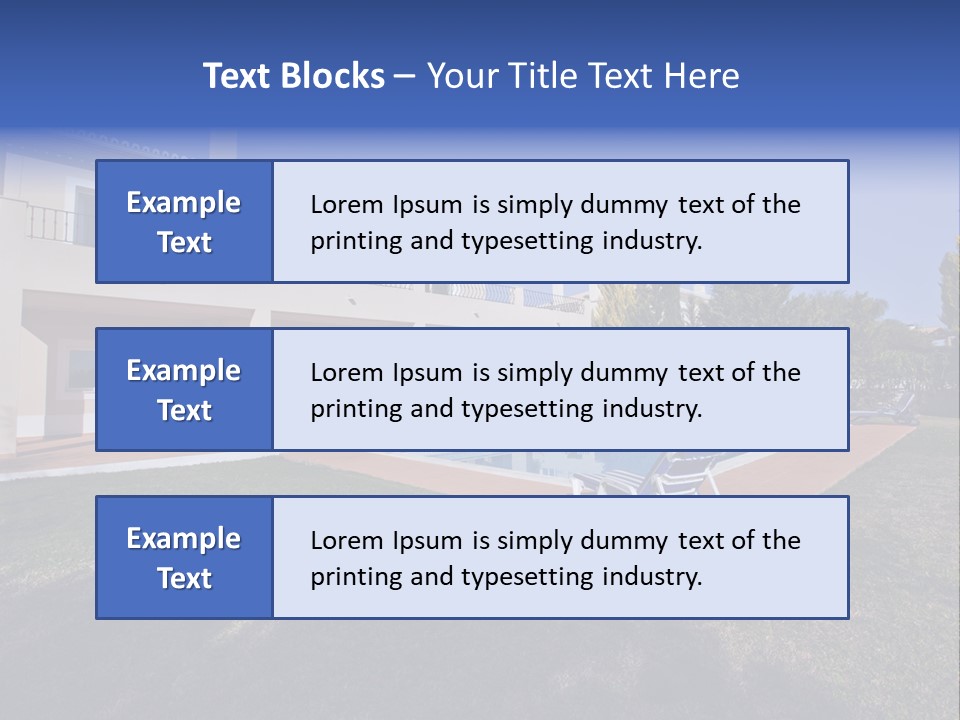 Swimming Pool At Home PowerPoint Template