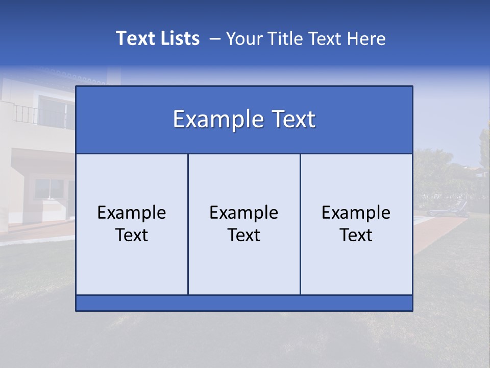 Swimming Pool At Home PowerPoint Template