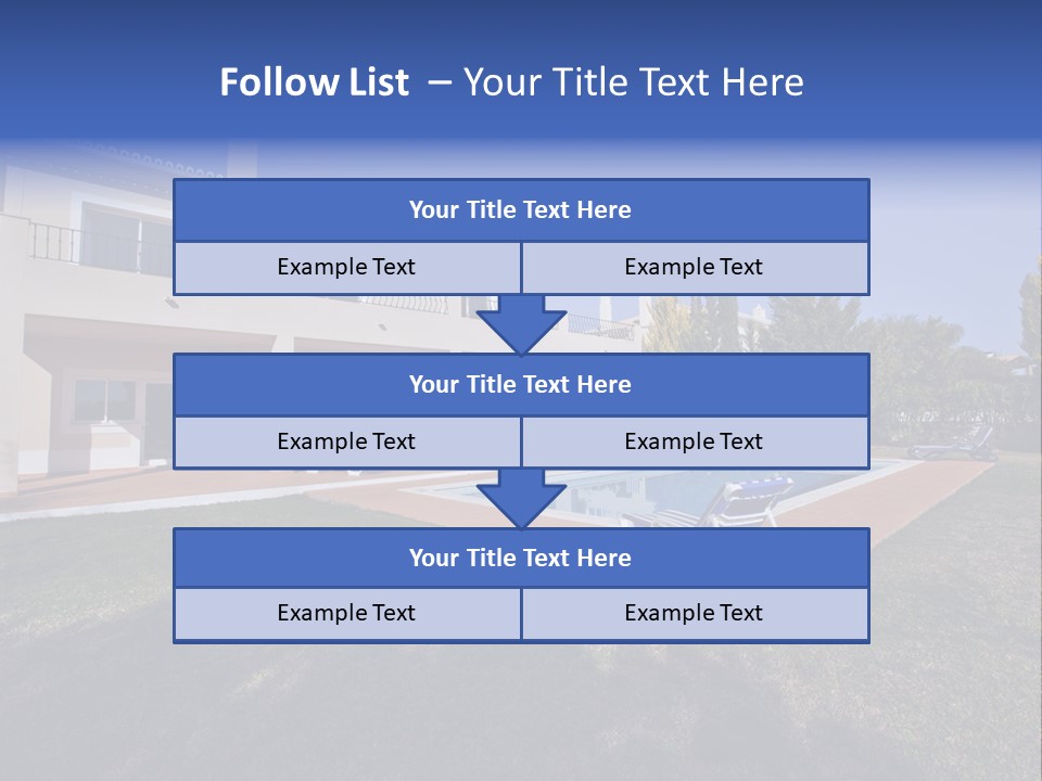 Swimming Pool At Home PowerPoint Template