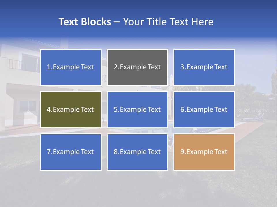 Swimming Pool At Home PowerPoint Template