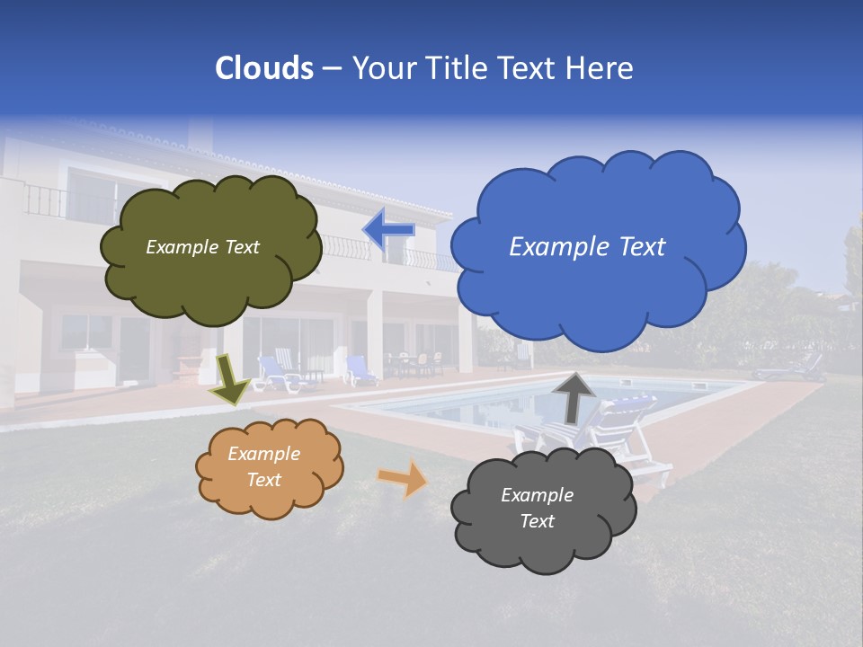 Swimming Pool At Home PowerPoint Template