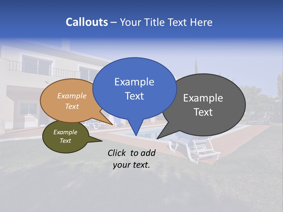 Swimming Pool At Home PowerPoint Template