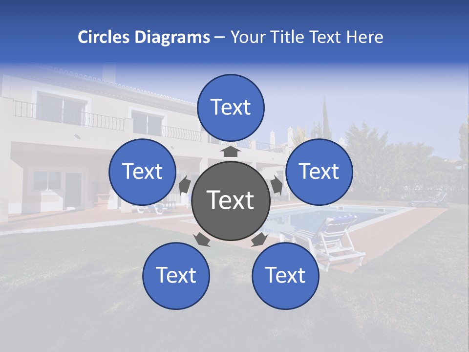 Swimming Pool At Home PowerPoint Template