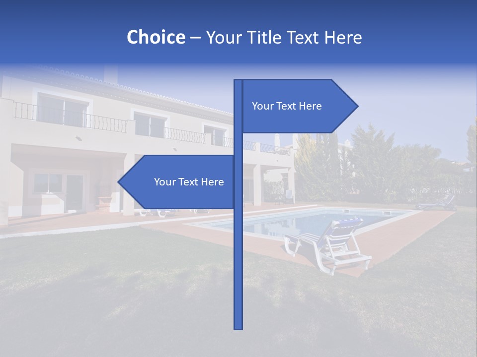 Swimming Pool At Home PowerPoint Template