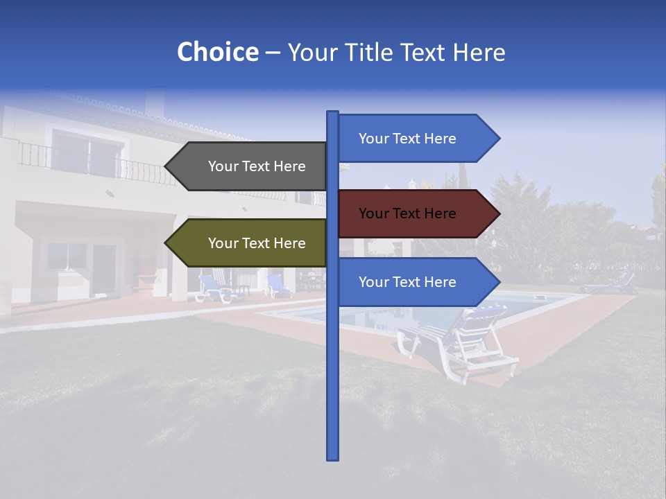 Swimming Pool At Home PowerPoint Template