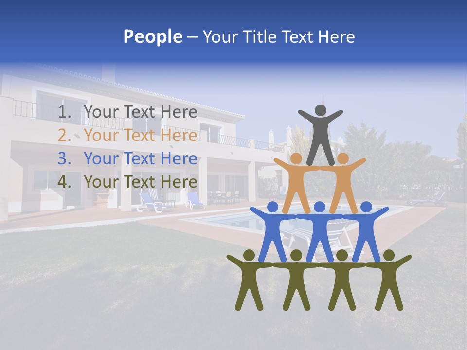 Swimming Pool At Home PowerPoint Template