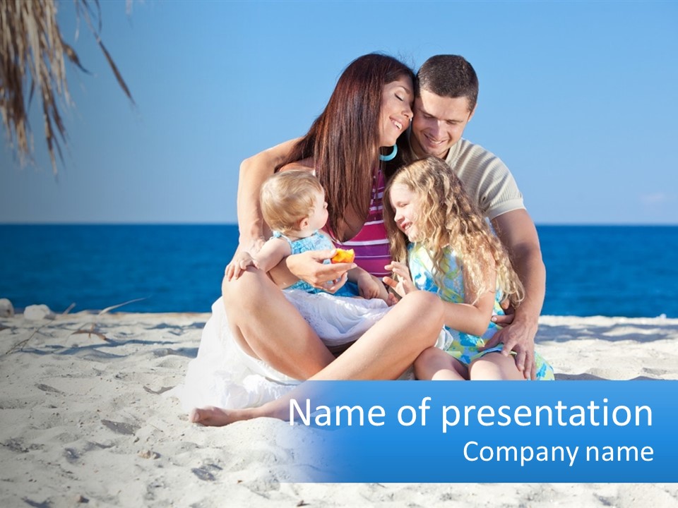 Family By The Sea PowerPoint Template
