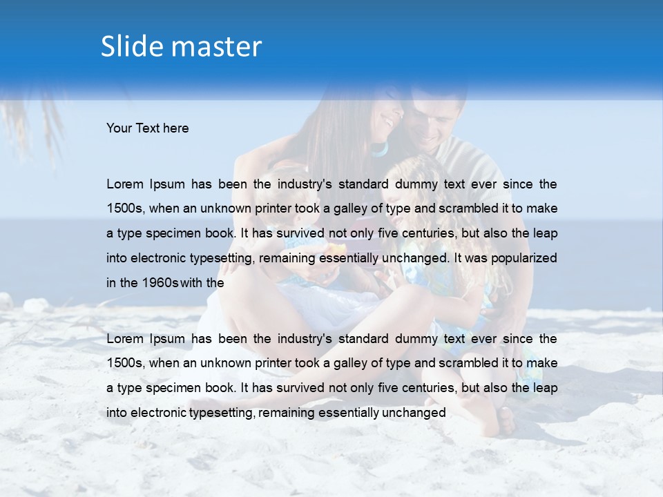 Family By The Sea PowerPoint Template