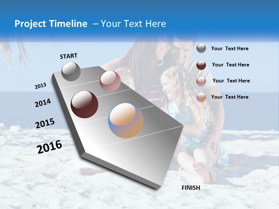 Family By The Sea PowerPoint Template