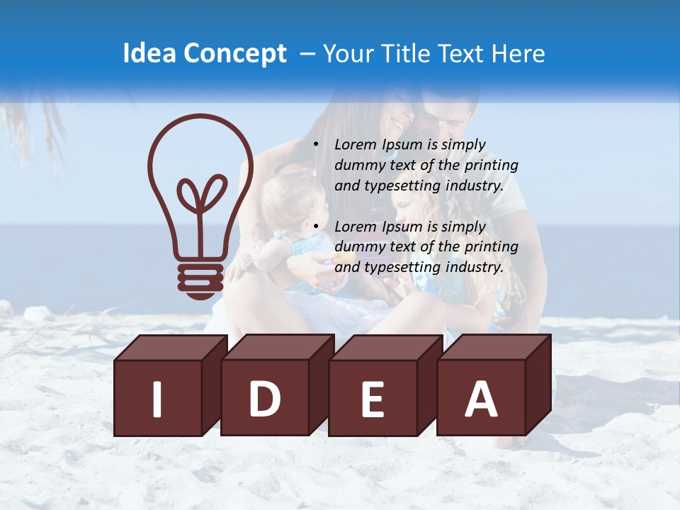Family By The Sea PowerPoint Template