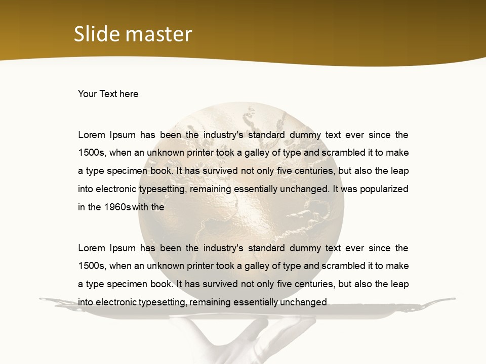 Planet On The Tray PowerPoint Template