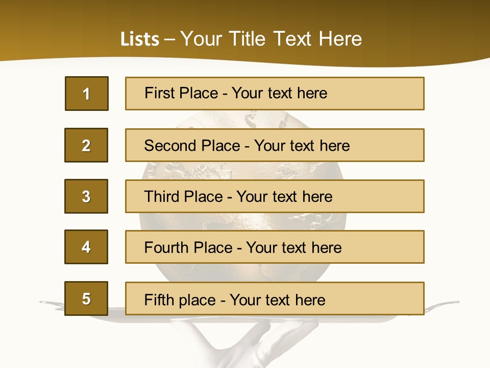 Planet On The Tray PowerPoint Template