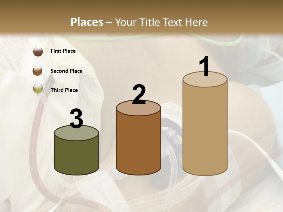 A Man On A Drip PowerPoint Template