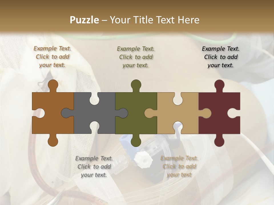 A Man On A Drip PowerPoint Template