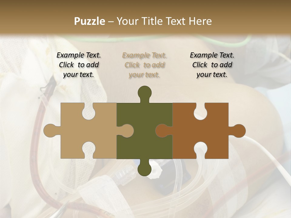 A Man On A Drip PowerPoint Template