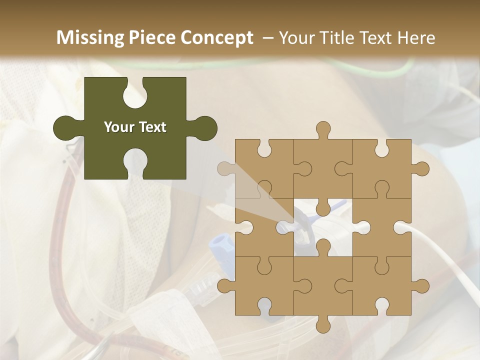 A Man On A Drip PowerPoint Template