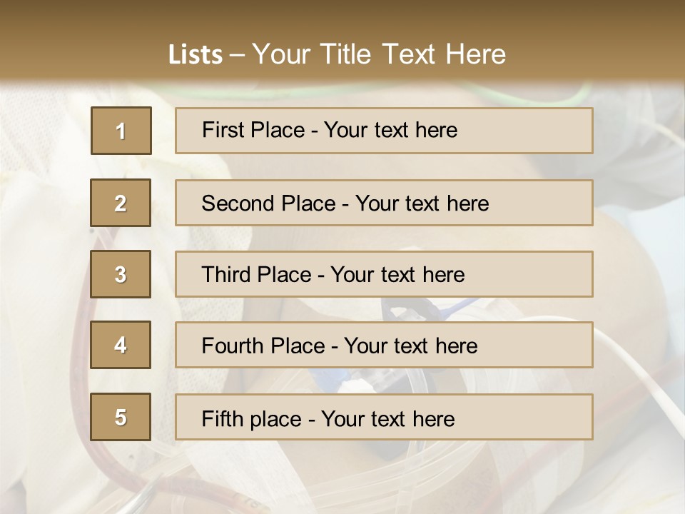 A Man On A Drip PowerPoint Template